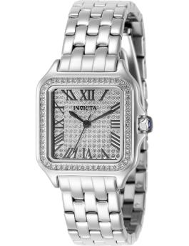 Invicta Angel 50623 Reloj de Mujer - Movimiento de Cuarzo - Acero Inoxidable con Esfera Plateada - 28 mm