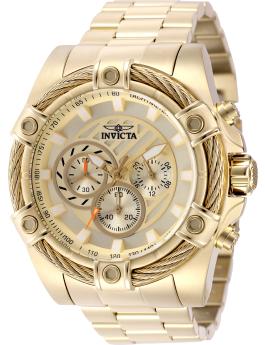 Invicta Bolt 49815 Reloj para Hombre - Movimiento de Cuarzo - Acero Inoxidable con Esfera Dorada - 52 mm