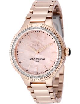 Invicta Angel 50647 Reloj para Mujer - Movimiento de Cuarzo - Acero Inoxidable con Esfera Oro Rosa - 38 mm