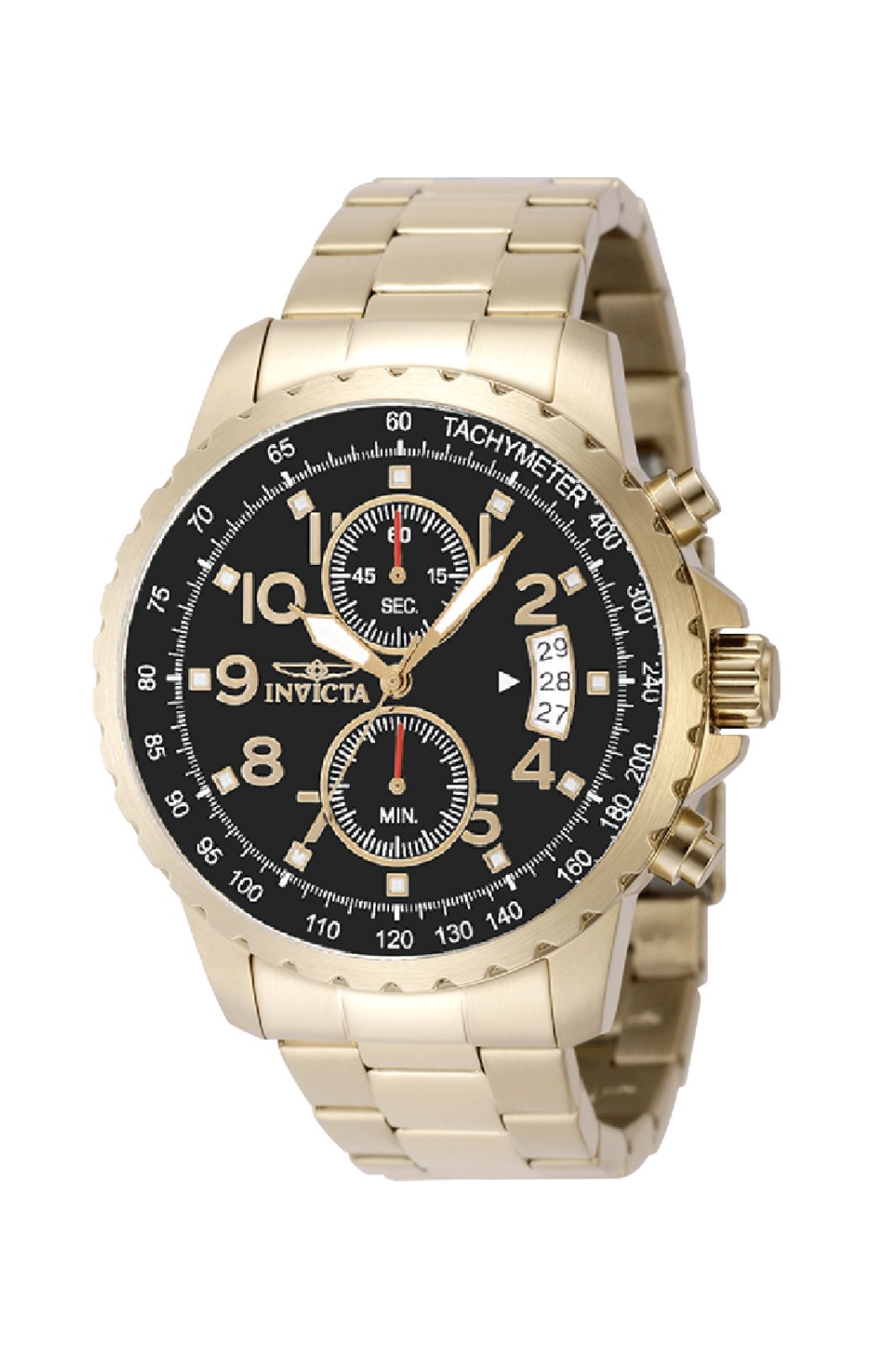Invicta Specialty 69795 Herenhorloge - Quartz Uurwerk - Staal met Zwarte Wijzerplaat - 47 mm