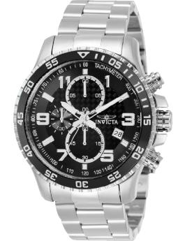 Invicta Specialty 69813 Reloj para Hombre - Movimiento de Cuarzo - Acero con Esfera Negra - 45 mm