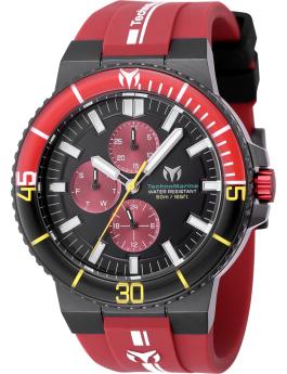 TechnoMarine Racing Legends TM-525032 Reloj de Hombre - Movimiento de Cuarzo - Acero Inoxidable con Esfera Negra - 43 mm