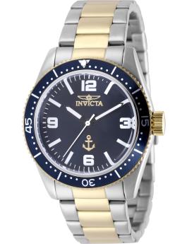 Invicta Ocean Voyage 50023 Herreur - Quartz Urværk - Rustfrit Stål med Blå Skive - 38 mm
