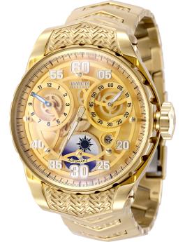 Invicta Reserve 50267 Reloj de Hombre - Movimiento Automático - Acero Inoxidable con Esfera Dorada - 48 mm
