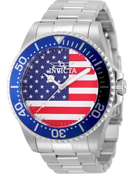 Invicta Pro Diver 50415 Reloj de Hombre - Movimiento de Cuarzo - Acero Inoxidable con Esfera Roja - 45 mm
