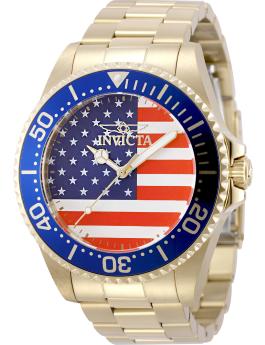 Invicta Pro Diver 50416 Reloj de Hombre - Movimiento de Cuarzo - Acero Inoxidable con Esfera Roja - 45 mm