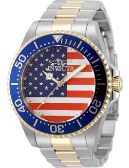 Invicta Pro Diver 50417 Reloj de Hombre - Movimiento de Cuarzo - Acero Inoxidable con Esfera Roja - 45 mm