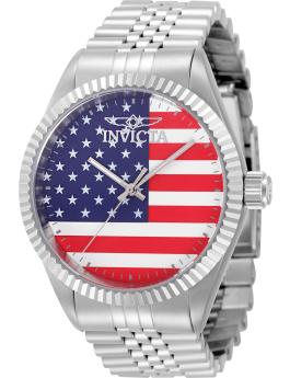 Invicta Specialty 50420 Reloj de Hombre - Movimiento de Cuarzo - Acero Inoxidable con Esfera Roja - 43 mm