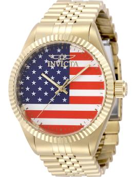 Invicta Specialty 50422 Reloj de Hombre - Movimiento de Cuarzo - Acero Inoxidable con Esfera Roja - 43 mm