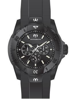 TechnoMarine Uf6 TM-625001 Reloj de Hombre - Movimiento de Cuarzo - Acero Inoxidable con Esfera Negra - 48 mm