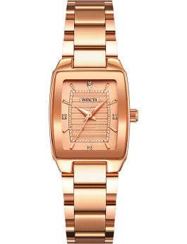Invicta Celestial 70280 Reloj de mujer - Movimiento de cuarzo - Metal con esfera rosada dorada - 23 mm