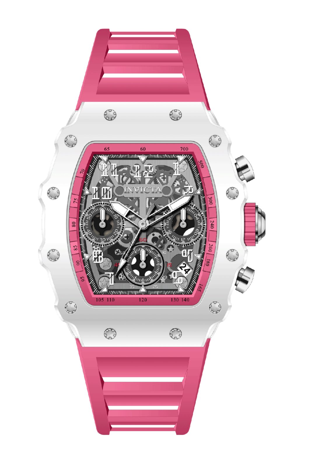 Invicta Racing 69606 Relógio Masculino - Movimento Quartz - Acrílico com Mostrador Prateado - 39 mm