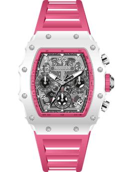 Invicta Racing 69606 Reloj de hombre - Movimiento de cuarzo - Acrílico con esfera plateada - 39 mm