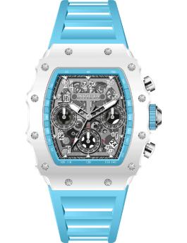 Invicta Racing 69607 Reloj de hombre - Movimiento de cuarzo - Acrílico con esfera plateada - 39 mm