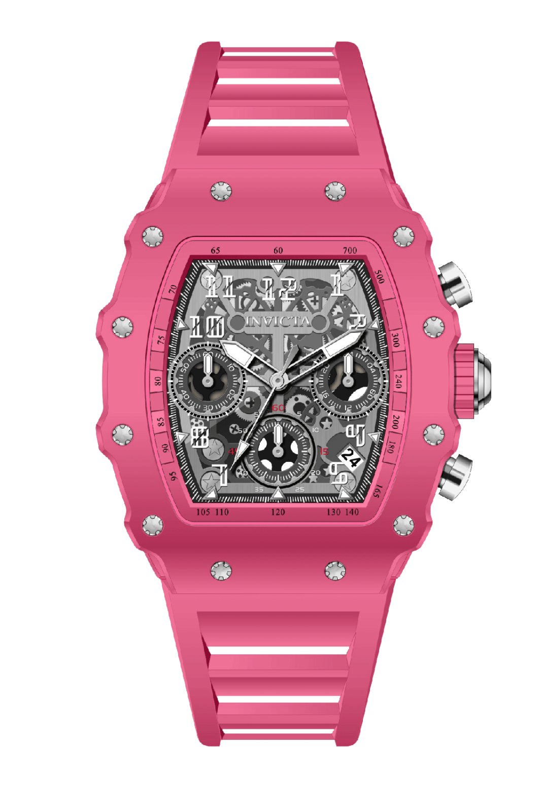 Invicta Racing 69609 Relógio Masculino - Movimento Quartz - Acrílico com Mostrador Prateado - 39 mm