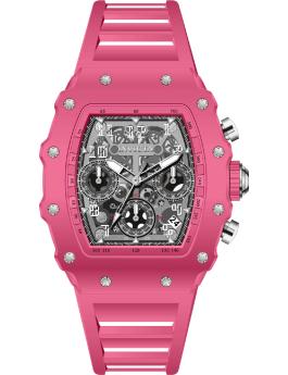 Invicta Racing 69609 Reloj de hombre - Movimiento de cuarzo - Acrílico con esfera plateada - 39 mm