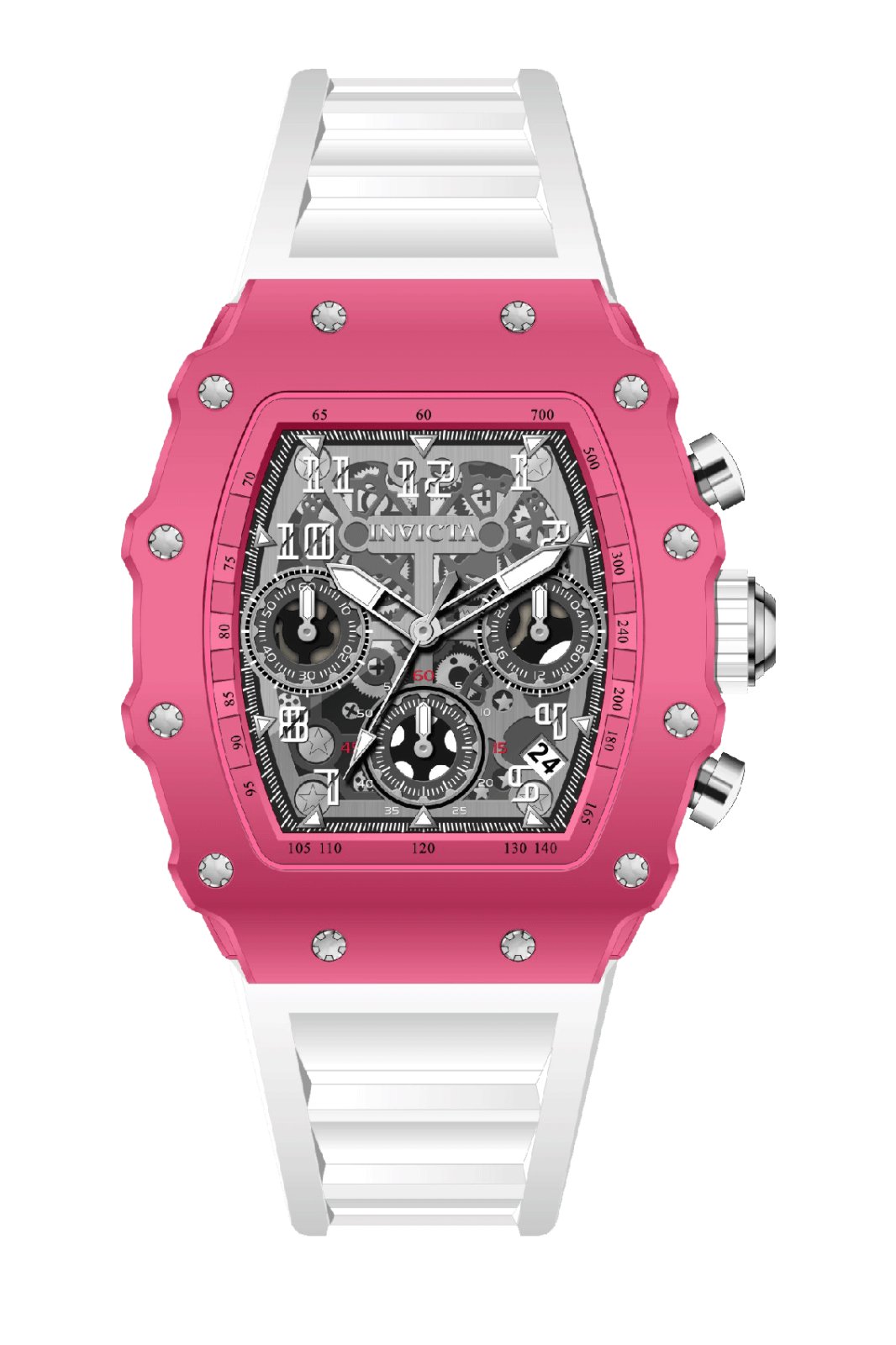 Invicta Racing 69610 Herrenuhr - Quarzwerk - Acryl mit silbernem Zifferblatt - 39 mm