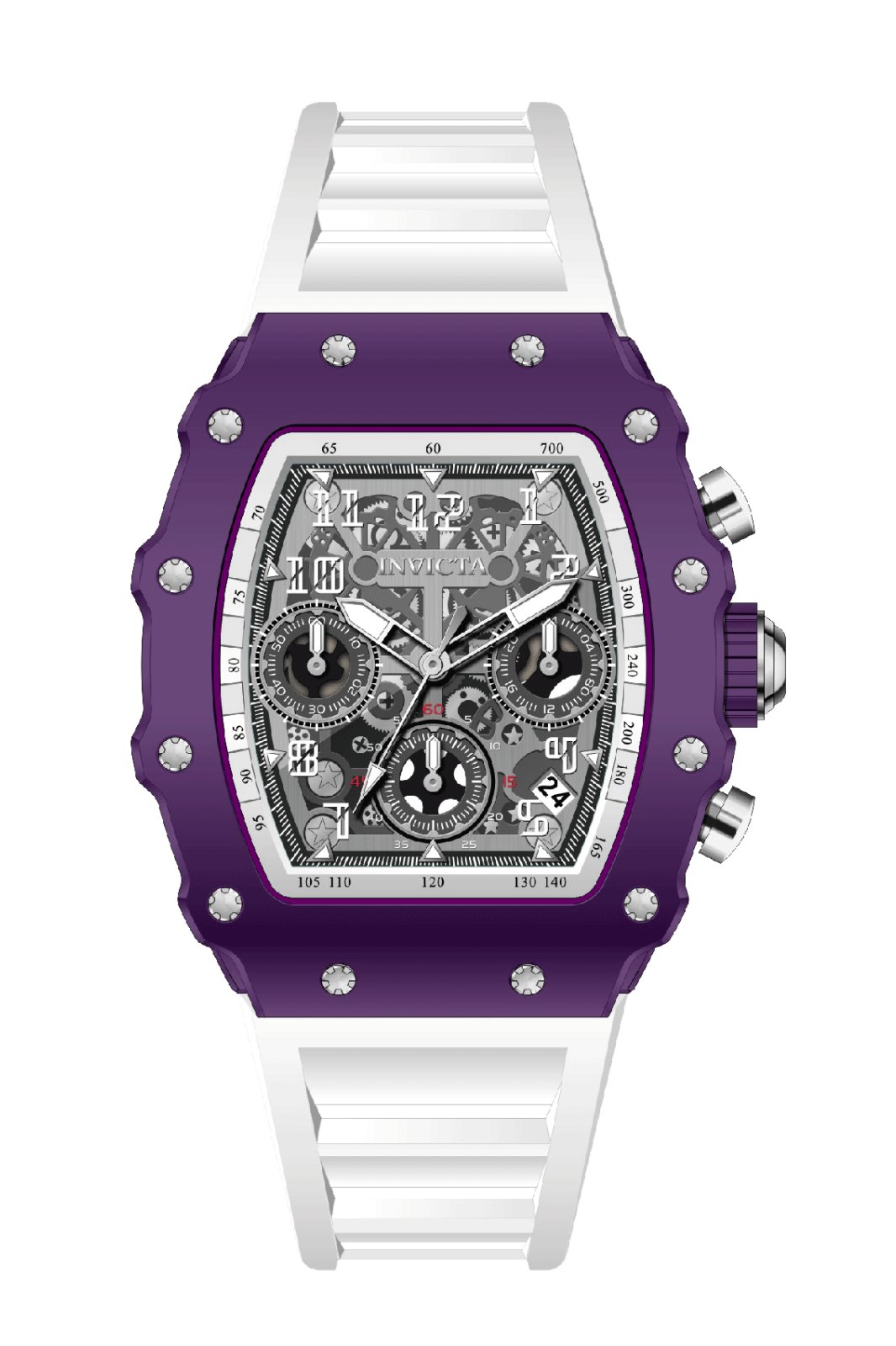 Invicta Racing 69612 Relógio Masculino - Movimento Quartz - Acrílico com Mostrador Prateado - 39 mm