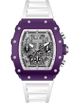 Invicta Racing 69612 Reloj para hombre - Movimiento de cuarzo - Acrílico con esfera plateada - 39 mm