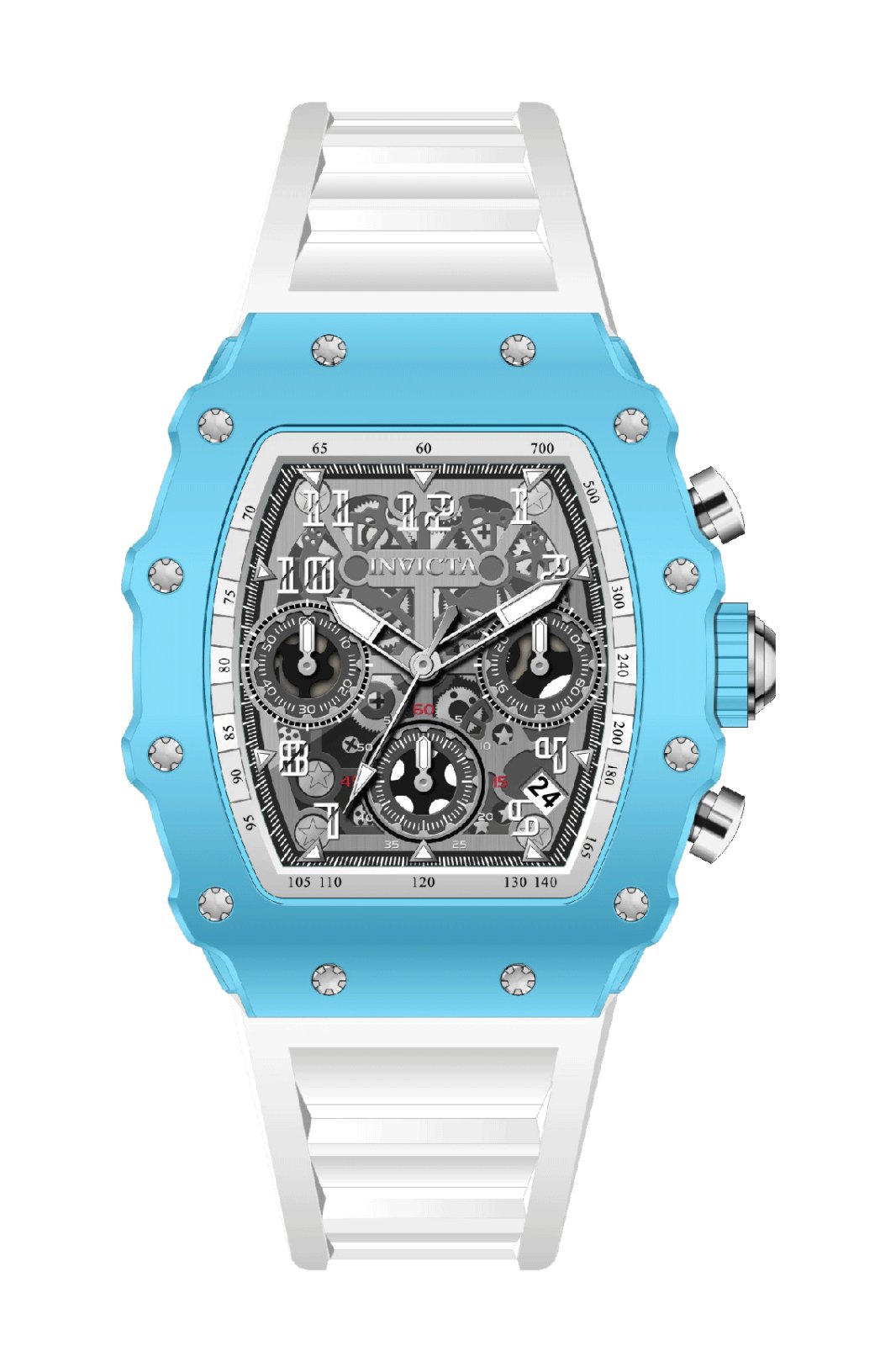 Invicta Racing 69613 Reloj para hombre - Movimiento de cuarzo - Acrílico con esfera plateada - 39 mm