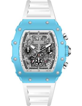 Invicta Racing 69613 Reloj para hombre - Movimiento de cuarzo - Acrílico con esfera plateada - 39 mm