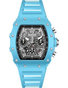 Invicta Racing 69614 Reloj para hombre - Movimiento de cuarzo - Acrílico con esfera plateada - 39 mm