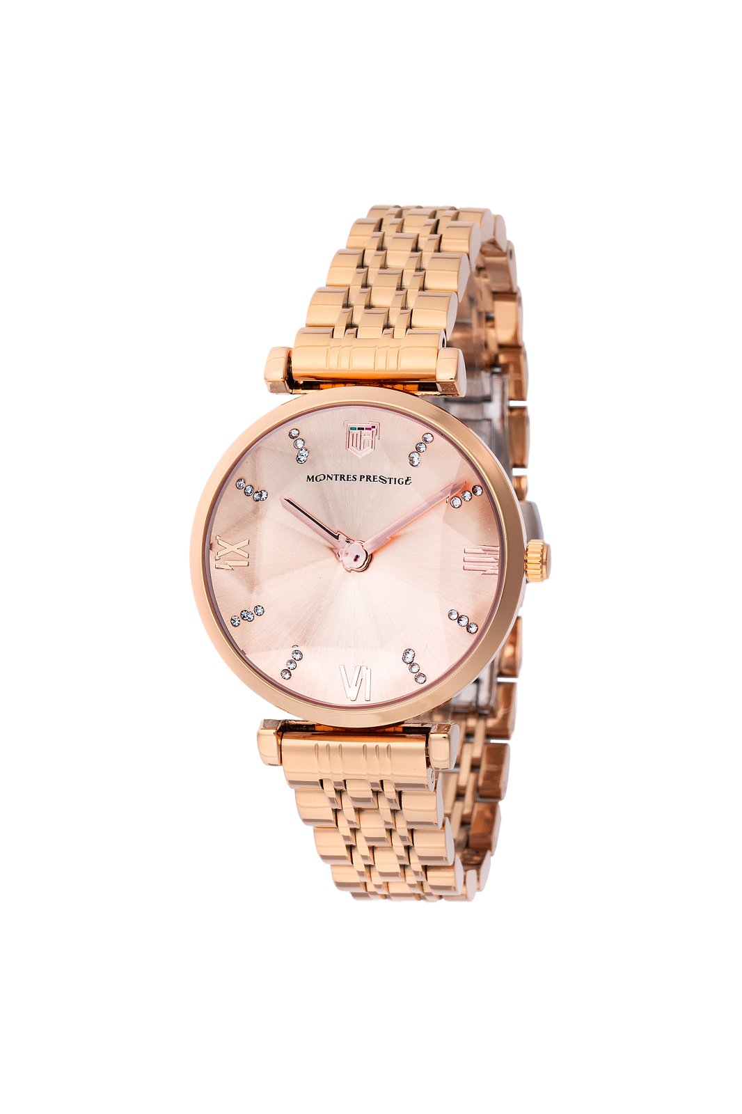 Montres Prestige Classic MPW-0018 Damenuhr - Quarzwerk - Metall mit roségoldfarbenem Zifferblatt - 32 mm