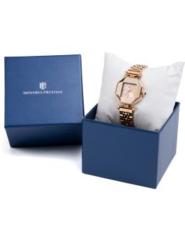 Montres Prestige Classic MPW-0027 Zegarek damski - Mechanizm kwarcowy - Metal z różowo-złotą tarczą - 28 mm