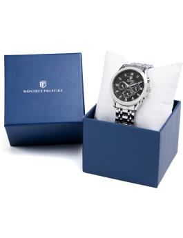 Montres Prestige Classic MPW-0056 Herrenuhr - Quarzwerk - Metall mit schwarzem Zifferblatt - 40 mm