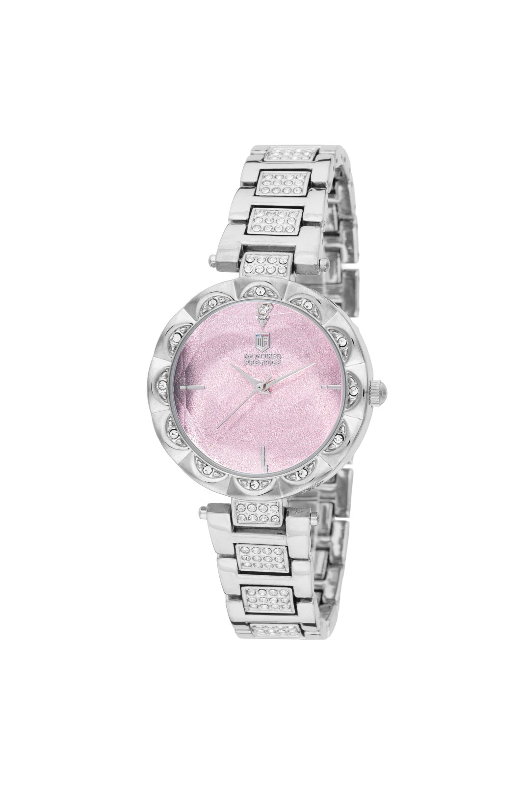 Montres Prestige Classic MPW-0208 Reloj de mujer - Movimiento de cuarzo - Metal con esfera rosa - 33 mm