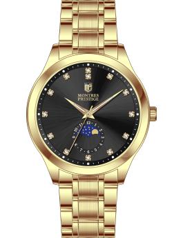 Montres Prestige Classic MPW-0364 Reloj de hombre - Movimiento de cuarzo - Metal con esfera negra - 42 mm