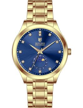 Montres Prestige Classic MPW-0366 Reloj de hombre - Movimiento de cuarzo - Metal con esfera azul - 42 mm