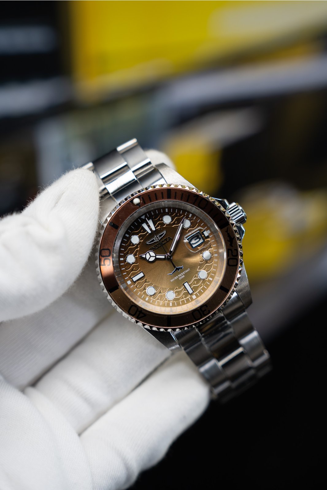 Invicta Pro Diver 50901 Miesten Kello - Kvartsikoneisto - Ruostumaton Teräs ruskealla taululla - 42 mm