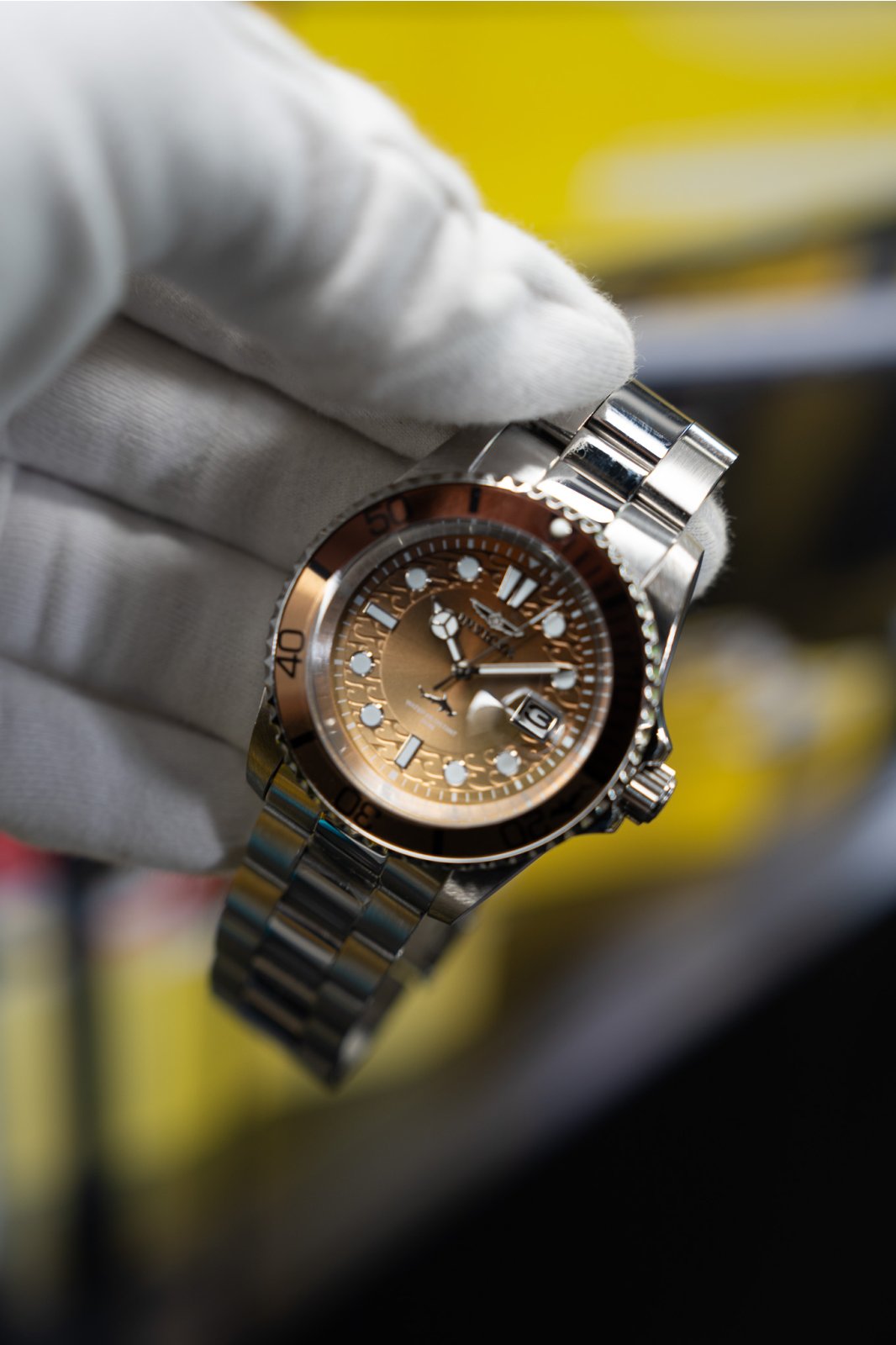 Invicta Pro Diver 50901 Miesten Kello - Kvartsikoneisto - Ruostumaton Teräs ruskealla taululla - 42 mm