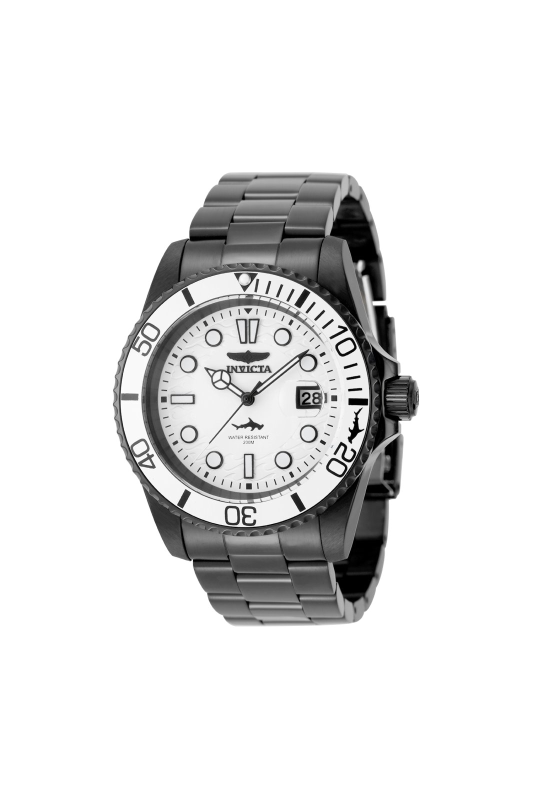 Invicta Pro Diver 50974 Reloj de Hombre - Movimiento de Cuarzo - Acero Inoxidable con Esfera Blanca - 42 mm
