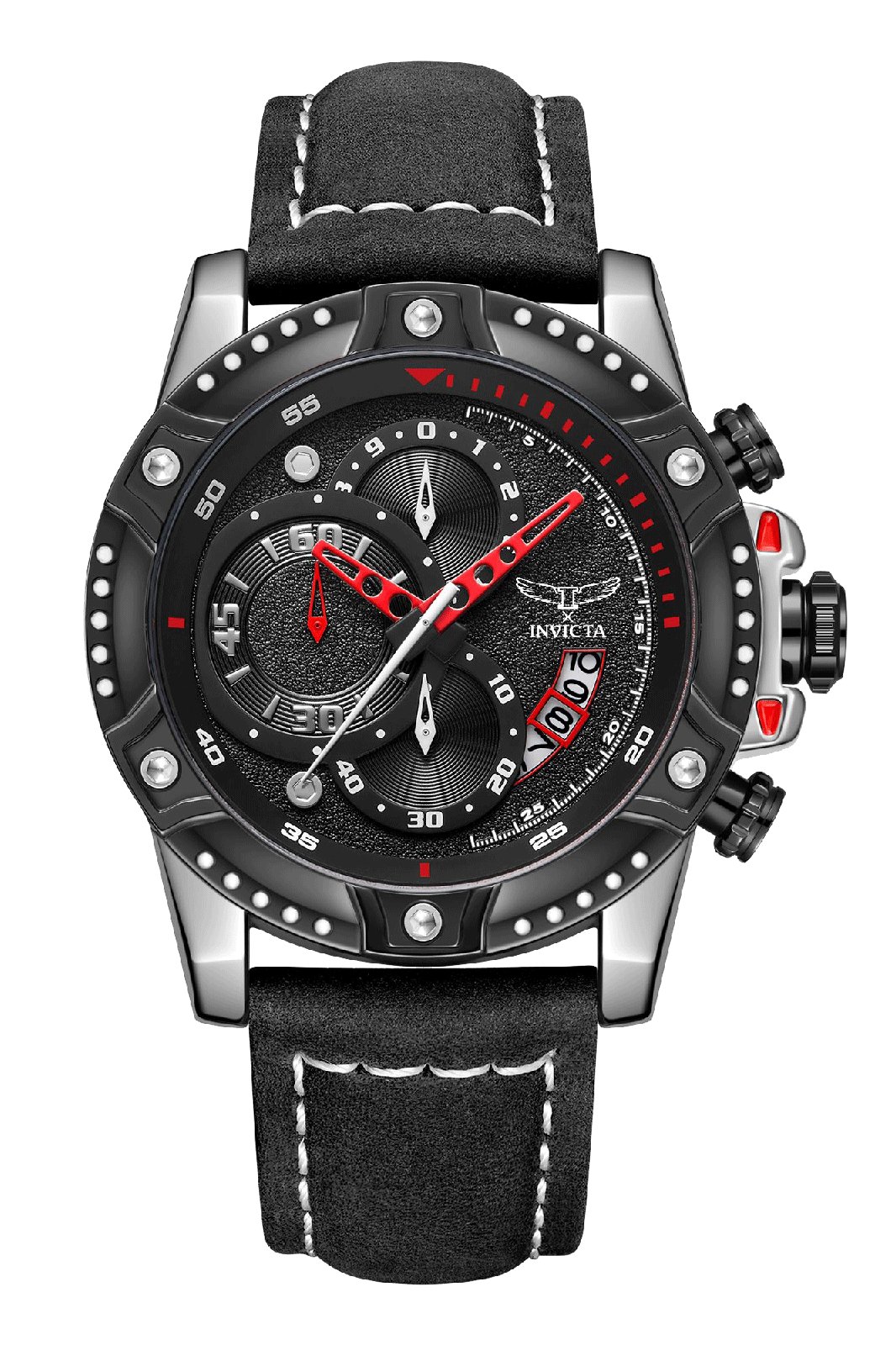 Invicta S1 Rally 69848 Мъжки часовник - Кварцов механизъм - Метал с черен циферблат - 50 mm