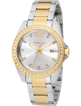 Invicta Angel 49848 Reloj de mujer - Movimiento de cuarzo - Acero inoxidable con esfera plateada - 38 mm