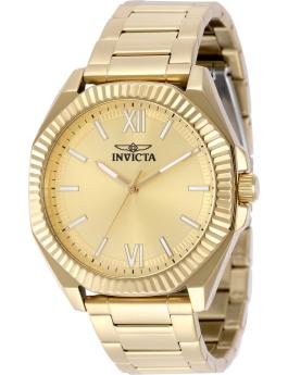 Invicta Speedway 50374 Reloj de hombre - Movimiento de cuarzo - Acero inoxidable con esfera dorada - 42 mm