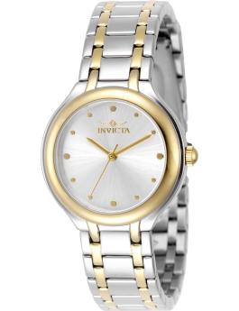 Invicta Wildflower 50609 Reloj para mujer - Movimiento de cuarzo - Acero inoxidable con esfera plateada - 32 mm