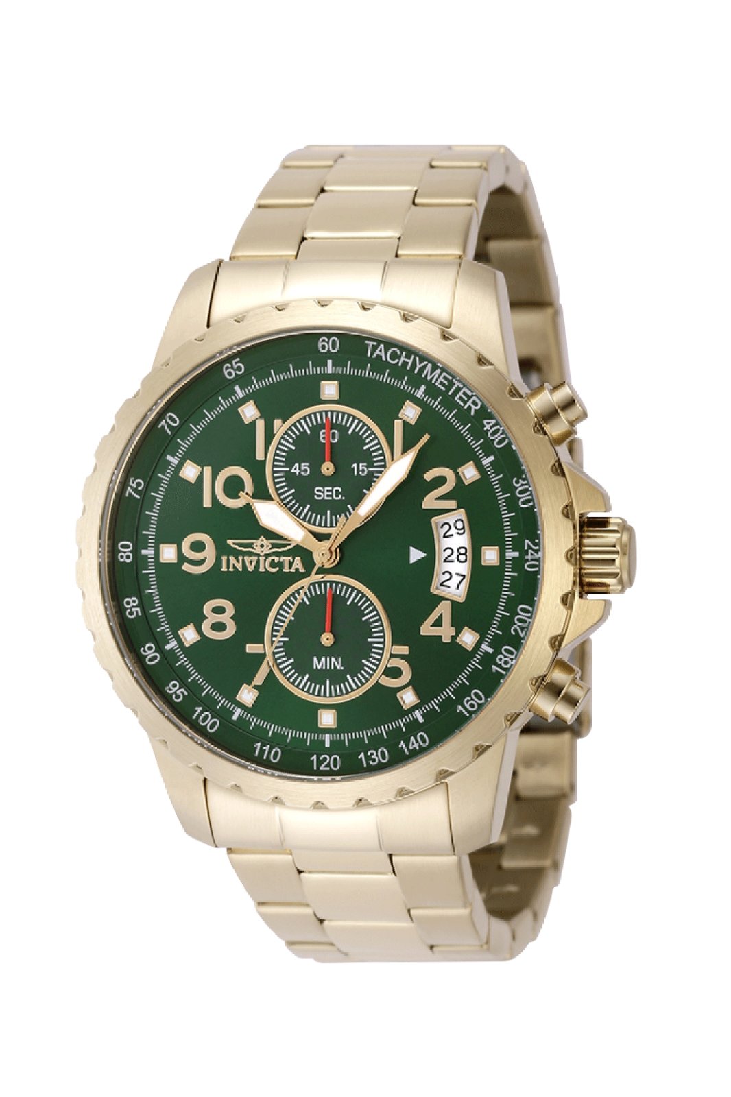 Invicta Specialty 69793 Reloj para hombre - Movimiento de cuarzo - Acero con esfera verde - 47 mm