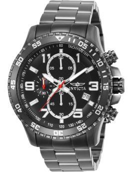 Invicta Specialty 69808 Reloj para Hombre - Movimiento de Cuarzo - Acero con Esfera Negra - 45 mm