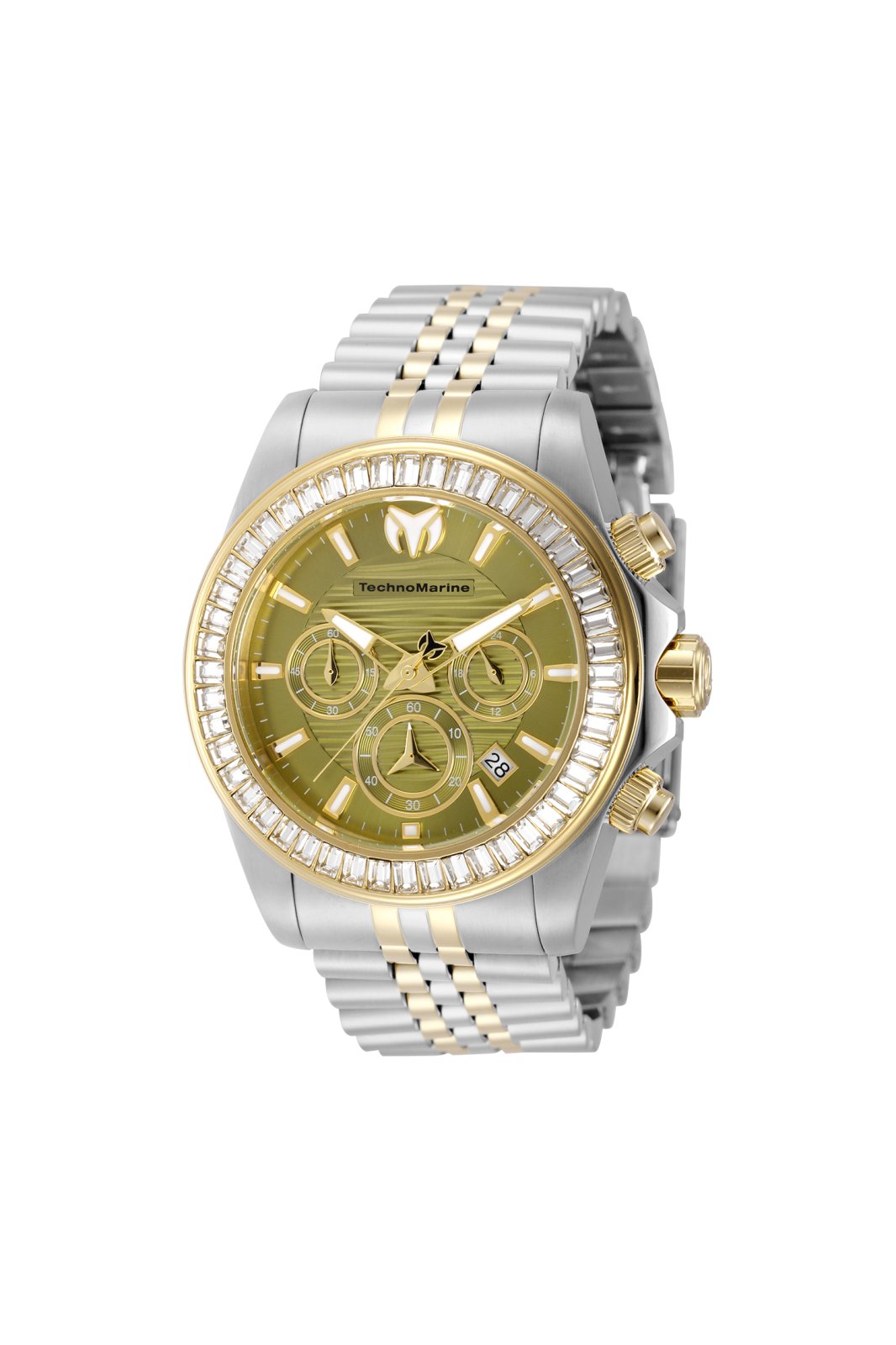 TechnoMarine Manta TM-225016 Herrenuhr - Quarzwerk - Edelstahl mit gr??nem Zifferblatt - 42 mm