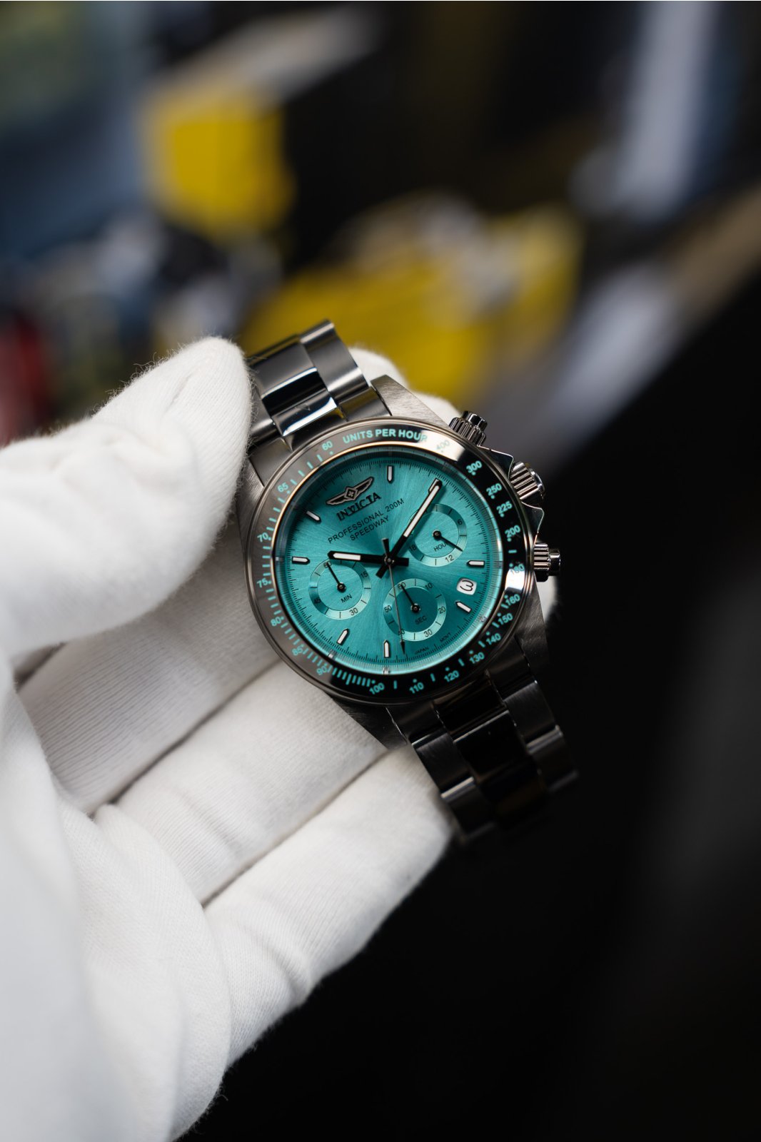 Invicta Speedway 50820 Moška ura - Quartz mehanizem - Nerjaveče jeklo z modrim številčnico - 39 mm