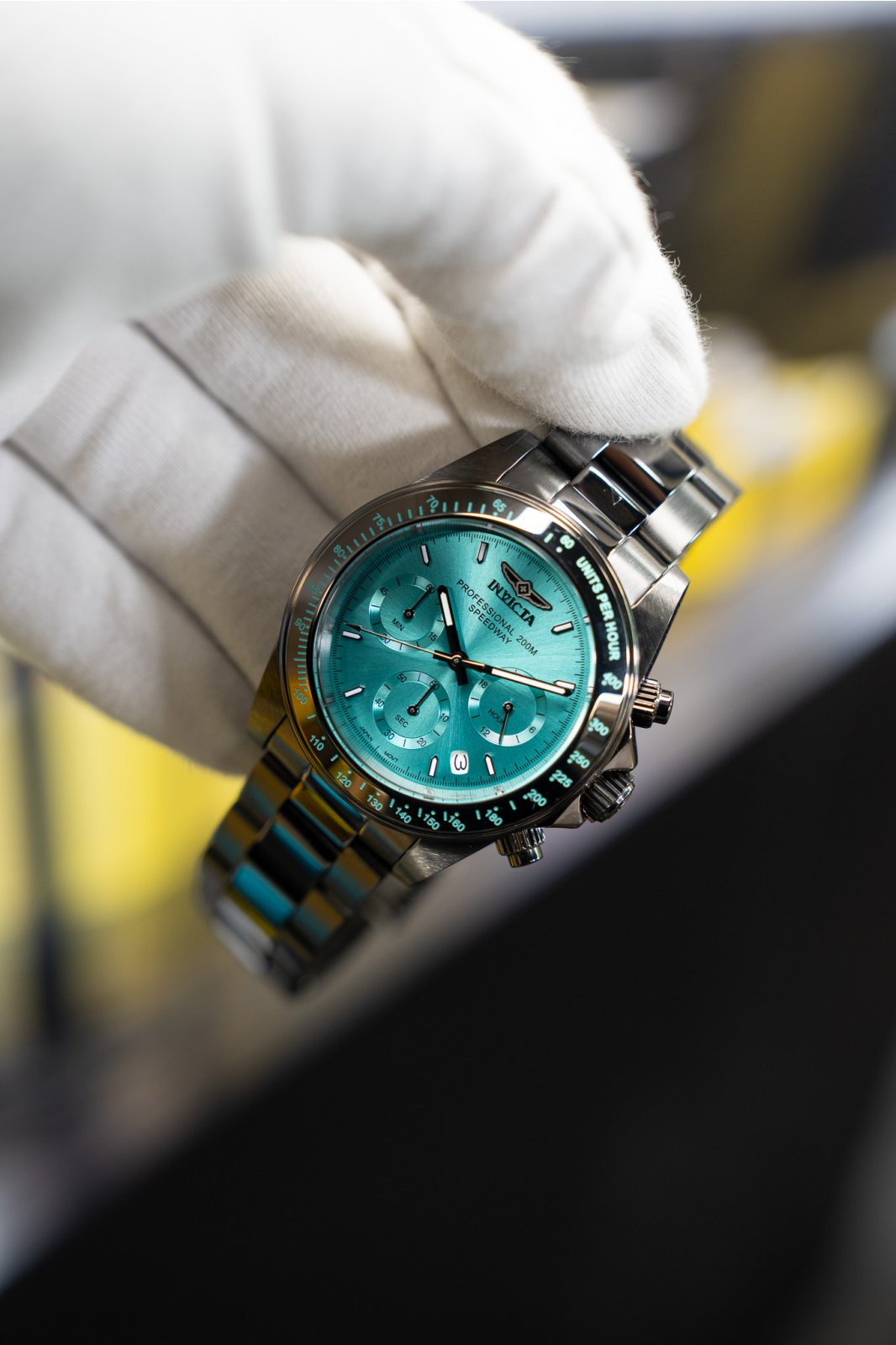 Invicta Speedway 50820 Moška ura - Quartz mehanizem - Nerjaveče jeklo z modrim številčnico - 39 mm