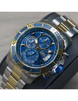 Invicta Pro Diver - SCUBA 22415 Men's Watch - Quartz Movement - Stainless Steel with Blue Dial - 45 mm
