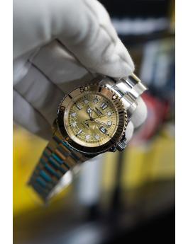 Invicta Pro Diver 50892 Miesten kello - Kvartsikoneisto - Ruostumaton teräs beigen kellotaulun kanssa - 42 mm