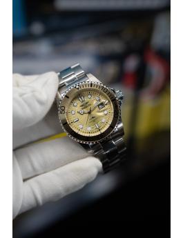 Invicta Pro Diver 50892 Miesten kello - Kvartsikoneisto - Ruostumaton teräs beigen kellotaulun kanssa - 42 mm