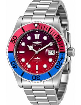 Invicta Pro Diver 50902 Men's Watch - Quartz Movement - Stainless Steel with Red Dial - 42 mm