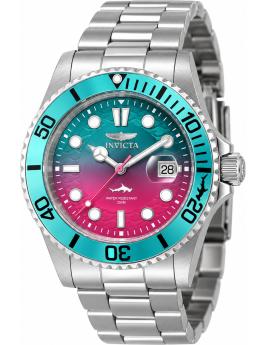 Invicta Pro Diver 50904 Pánské hodinky - Quartzový strojek - Nerezová ocel s růžovým ciferníkem - 42 mm