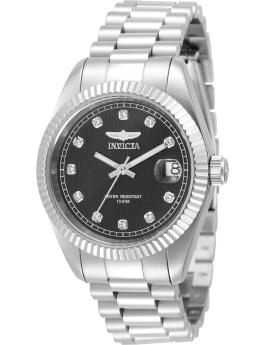 Invicta Specialty 51035 Reloj de mujer - Movimiento de cuarzo - Acero inoxidable con esfera negra - 36 mm